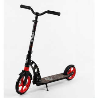 Двоколісний самокат Best Scooter колеса PU, складаний, амортизатор. Black and red (103455) - Інтернет-магазин спільних покупок ToGether