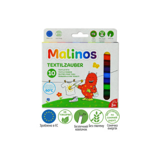Фломастери для тканини Malinos Textil текстильні 10 шт - Інтернет-магазин спільних покупок ToGether