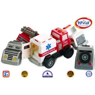 Дитячий конструктор Popular Playthings машинка (поліція, швидка допомога, пожежна) - Інтернет-магазин спільних покупок ToGether