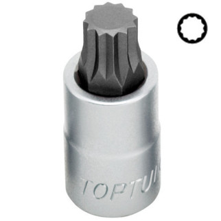 Насадка SPLINE TOPTUL M12 L55 мм 1/2" BCHA1612 - Інтернет-магазин спільних покупок ToGether