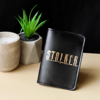 Обкладинка для паспорта "STALKER" чорна з позолотою. - Інтернет-магазин спільних покупок ToGether