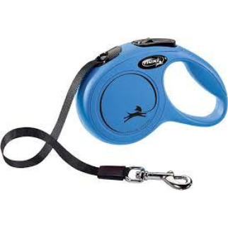 Повідець-рулетка для собак Flexi Classic Mini-Compact XS стрічка 3 м на 12 кг синя (4899) - Інтернет-магазин спільних покупок ToGether