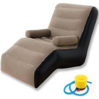 Надувной S-образный ленивый диван, Надувная мебель для дома Коричневый GS-7507 - Інтернет-магазин спільних покупок ToGether
