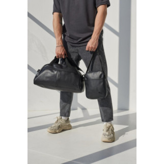 Комплект сумка груша шкірзам + барсетка шкірзам, Puma чорний (чорні лого) - Інтернет-магазин спільних покупок ToGether