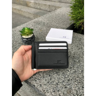 Компактний затискач для грошей доповнений слотами для пластикових карток чорний - Інтернет-магазин спільних покупок ToGether