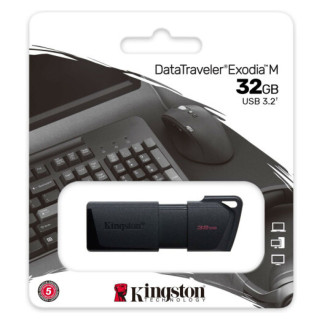 Флеш-пам'ять USB Kingston DT Exodia M 32GB Black + Black USB 3.2 (DTXM/32GB) - Інтернет-магазин спільних покупок ToGether