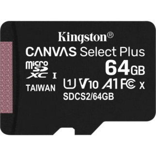 Карта пам'яті Kingston 64GB microSDXC Canvas Select Plus 100R A1 C10 - Інтернет-магазин спільних покупок ToGether