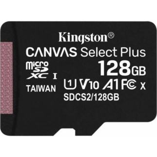 Карта пам'яті Kingston 128GB microSDXC Canvas Select Plus 100R A1 C10 - Інтернет-магазин спільних покупок ToGether