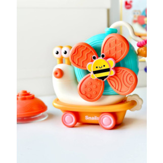 Розвиваюча іграшка равлик-спінер Монтессорі  помаранчевий колір3в1, за методою Монтессорі - Інтернет-магазин спільних покупок ToGether