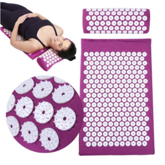 Масажний ортопедичний килимок з подушкою Acupressure Mat Ортопедичний масажний килимок 65 см*41 см - Інтернет-магазин спільних покупок ToGether
