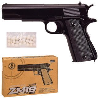 Іграшковий Пістолет метал-пластик ZM19 (24 шт.) пульки, у кор.  26*17.5*4.5 см, р-р іграшки — 21 см - Інтернет-магазин спільних покупок ToGether