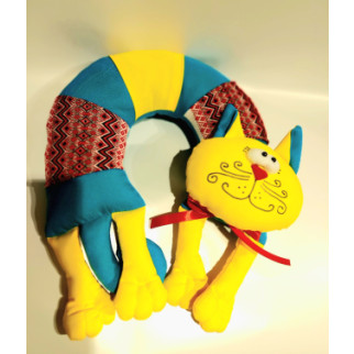 Дорожня іграшка-подушка ручної роботи Кіт у вишиванці - Інтернет-магазин спільних покупок ToGether