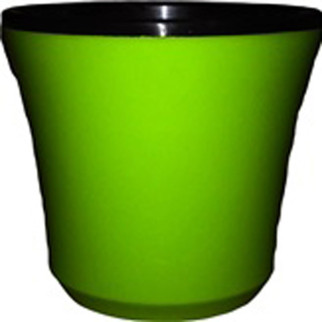 Горщик для квітів подвійний 0,5л Сатин №1 (110х80х84) колір салатово-чорний - Інтернет-магазин спільних покупок ToGether