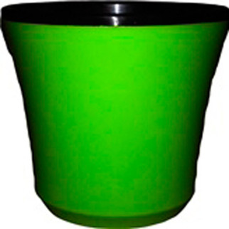 Горщик для квітів подвійний 2,4л Сатин №4 (190х165х125) колір салатово-чорний - Інтернет-магазин спільних покупок ToGether