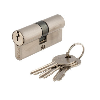 Серцевина для замка вузька 70мм (35х35), ключ/ключ, SN сатин, 3 ключа FZB - Інтернет-магазин спільних покупок ToGether
