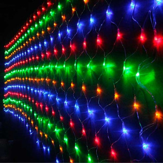 Гірлянда 200 LED сітка різнокольорова 1,5 х1, 5м, прозорий провід Новий Рік - Інтернет-магазин спільних покупок ToGether