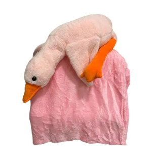 Іграшка+пледик+подушка 3в1 Гусь рожевий( розмір пледика 120х150) фібра - Інтернет-магазин спільних покупок ToGether