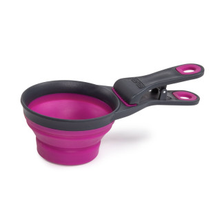 Мірний стакан для корму Dexas Collapsible KlipScoop складаний на кліпсі 240 мл, пурпурний - Інтернет-магазин спільних покупок ToGether