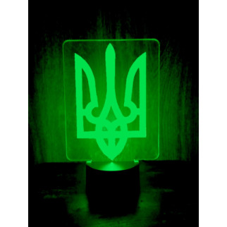 Акриловий світильник-нічник Тризуб зелений tty-n000430 - Інтернет-магазин спільних покупок ToGether