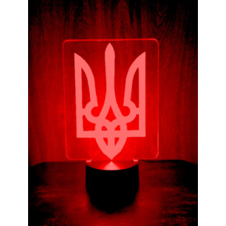 Акриловий світильник-нічник Тризуб червоний tty-n000431 - Інтернет-магазин спільних покупок ToGether