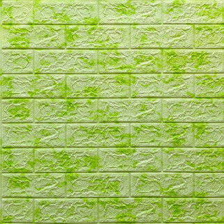 Декоративна 3D панель самоклейка під цеглу Зелений мармур 700х770х5мм (064) SW-00000034 - Інтернет-магазин спільних покупок ToGether