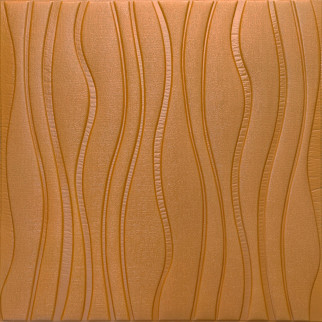 Самоклеюча декоративна настінно-стельова 3D панель коричневі хвилі 700x700x7мм (366) SW-00000849 - Інтернет-магазин спільних покупок ToGether