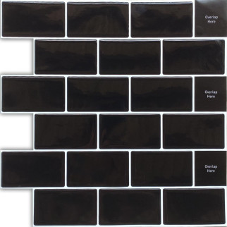 Самоклеюча поліуретанова плитка чорна цегла 305х305х1мм (D) SW-00001186 - Інтернет-магазин спільних покупок ToGether