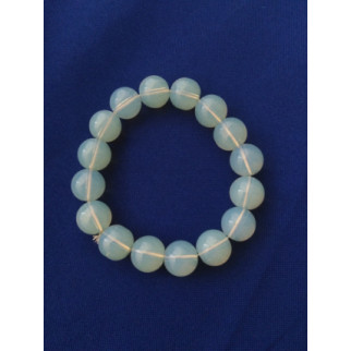 Браслет місячний камінь блідо блакитного кольору форма кулі діаметр 12 мм довжина 18 см на гумці - Інтернет-магазин спільних покупок ToGether