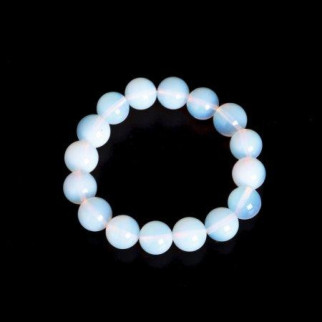 Браслет місячний камінь блідо-блакитного кольору форма кульки діаметр 12 мм довжина 18 см на гумці 10 - Інтернет-магазин спільних покупок ToGether