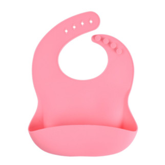Слинявчик силіконовий з кишенею Рожевий SO-Y14 - Інтернет-магазин спільних покупок ToGether