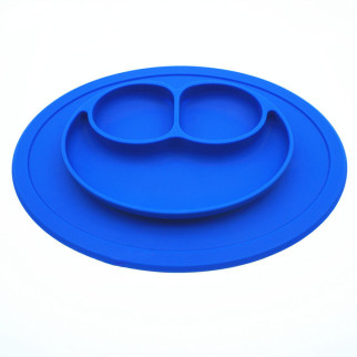 Тарілка силіконова секційна килимок Синя TSK10 - Інтернет-магазин спільних покупок ToGether