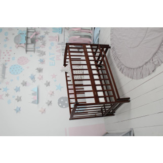 Дитяче ліжечко Baby Comfort ЛД 2 на маятнику з відкидною боковиною Горіх - Інтернет-магазин спільних покупок ToGether