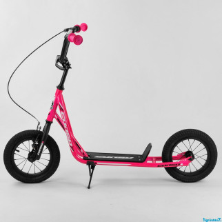 Самокат двоколісний Corso JT надувні колеса до 70 кг pink 47117 - Інтернет-магазин спільних покупок ToGether