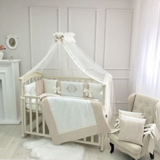 Комплект постільної білизни для новонародженого ТМ Маленька Соня Royal крем - Інтернет-магазин спільних покупок ToGether