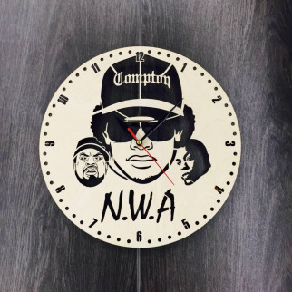 Годинник настінний «N. W. A», дерев'яний циферблат - Інтернет-магазин спільних покупок ToGether