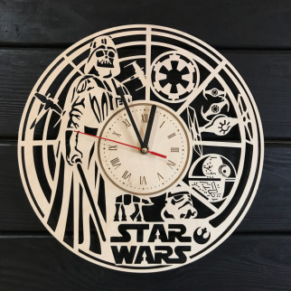 Оригінальний настінний годинник з дерева «Зоряні Війни» - Інтернет-магазин спільних покупок ToGether