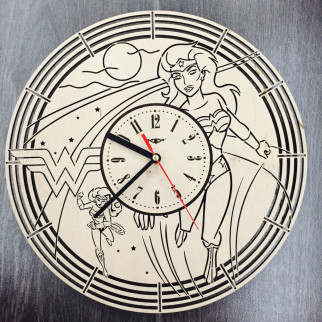 Настінний годинник з дизайнерським циферблатом «Диво-жінка» - Інтернет-магазин спільних покупок ToGether
