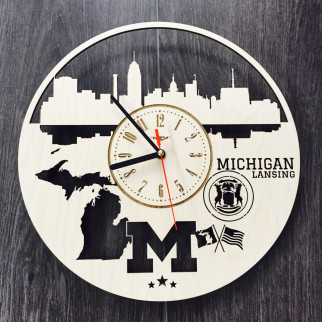 Дизайнерський годинник на стіну «Лансінг, Мічиган» - Інтернет-магазин спільних покупок ToGether
