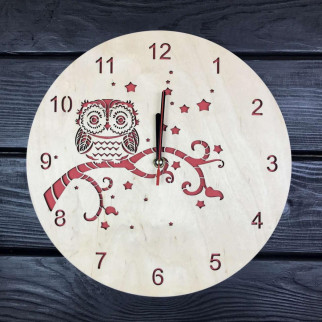 Дерев'яний годинник ручної роботи «Сова» - Інтернет-магазин спільних покупок ToGether