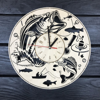 Дизайнерський круглий годинник «Риболовля» - Інтернет-магазин спільних покупок ToGether