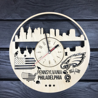 Дизайнерський годинник на стіну «Філадельфія, Пенсільванія» - Інтернет-магазин спільних покупок ToGether