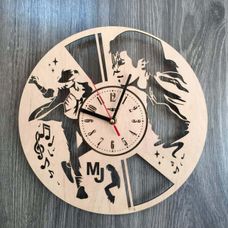 Концептуальний годинник з дерева на стіну «Легендарний Майкл Джексон» - Інтернет-магазин спільних покупок ToGether