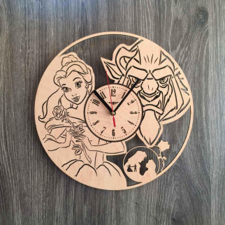Оригінальний настінний годинник в дитячу «Красуня і чудовисько» - Інтернет-магазин спільних покупок ToGether