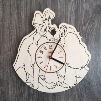 Дитячий дерев'яний годинник на стіну «Леді і Бродяга» - Інтернет-магазин спільних покупок ToGether