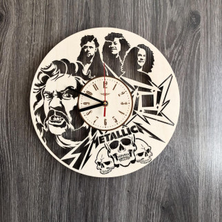 Дерев'яний годинник на стіну «Metallica» - Інтернет-магазин спільних покупок ToGether