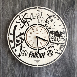 Годинник з натурального дерева настінний за мотивами «Fallout» - Інтернет-магазин спільних покупок ToGether