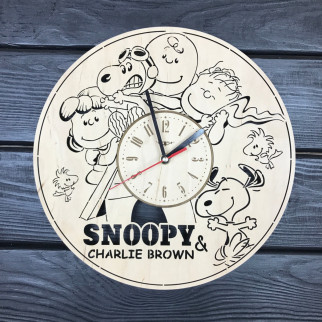 Безшумний настінний годинник в дитячу «Снупі» - Інтернет-магазин спільних покупок ToGether