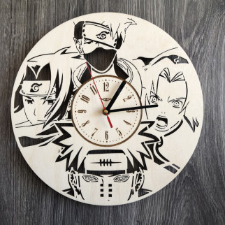 Настінний годинник з дерева за мотивами аніме «Наруто» - Інтернет-магазин спільних покупок ToGether