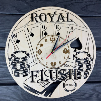 Безшумний настінний годинник з дерева «Покер» - Інтернет-магазин спільних покупок ToGether