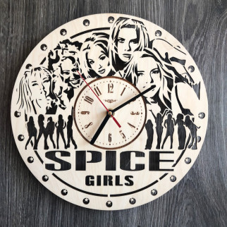 Безшумний настінний годинник з дерева «Spice Girls» - Інтернет-магазин спільних покупок ToGether